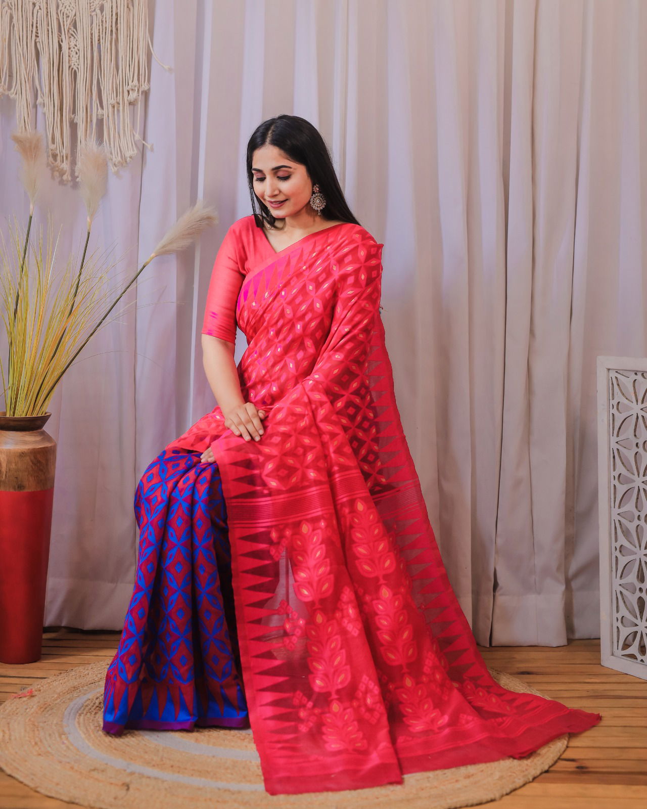 Jamdani Traditional Cotton Silk Durga Puja Special Saree Catalog